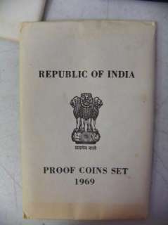 10 Republic of India Proof Coin Sets 1969 STILL SEALED w/ 80% Silver 