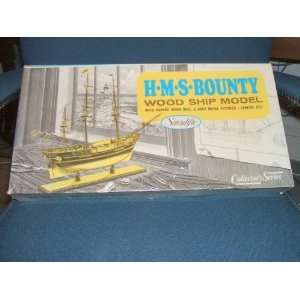 Scientific Collectors Series: HMS BOUNTY WOOD SHIP MODEL with Carved 