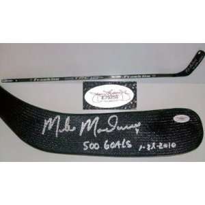   Signed Mike Modano Hockey Stick   Minnesota 500 Jsa