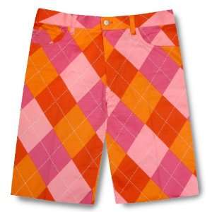 Loudmouth Golf Mens Shorts: Raspberry SureBet   Size 36