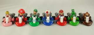 7PCS Super Mario Brothers Pull Back Car kart set Figure Toy #7MC 
