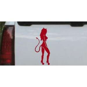  Red 2.5in X 6in    Sexy Evil Girl Car Window Wall Laptop 