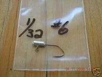 50 1/32 oz Tube Head jigs Matzuo #6 Bronze Sickle Hooks  
