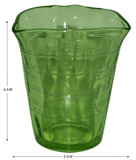   Glass Company Green Handle less 3 Spout One Cup Measuring Cup  