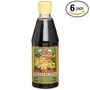   Spring Bourbon Chicken Marinade Sauce, 15.5 Ounce Bottles (Pack of 6