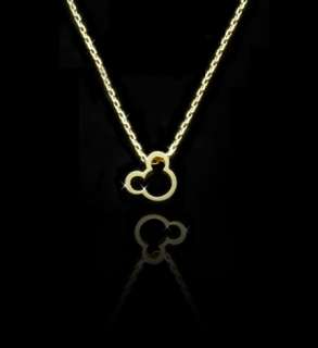 Petite Open Mickey Mouse Gold Necklace