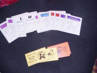 1936 Monopoly Game Community Chest Chance Deed Cards  