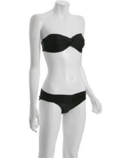 Brette Sandler Swimwear black twist detail Bridget bandeau bikini 