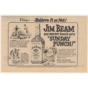  1977 Jim Beam and Sherbet Sunday Punch Ripleys Believe It 