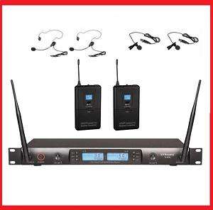 200Ch Wireless UHF Lavalier Headset Microphone System  