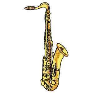 Sax saxaphone Musical Instrument Embroider IronOn Patch  