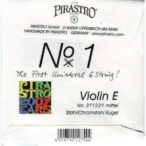  Pirastro Violin Chrome Steel Ball End Mittel No. 1, 311221 