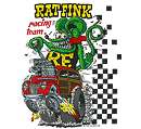 SIZE MD Ed Roth 40 Ford Woody Wagon Racing Team Rat Fink T Shirt Silk 