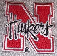 NCAA NEBRASKA HUSKERS University Red/Black Logo Embroidered PATCH 
