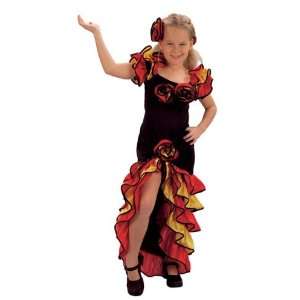  Spanish Rumba Girl Childs Fancy Dress Costume   S 122cms 