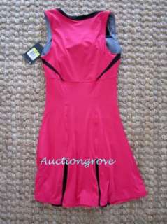 Nike Dri Fit Pink & Black built in bra tennis dress golf NWT S $90 