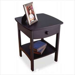 Winsome Basics Solid Wood End Table / Black Nightstand 021713202185 