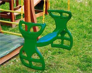 Green Plastic Horse Glider Swing Seat w/Coated Chain  