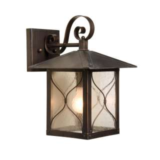 NEW 1 Light Md Mission Outdoor Wall Lamp Lighting Fixture, Bronze 