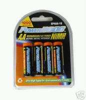 Power2000 4 Pack AA NiMH Rechargeable Battery 2900mAh  