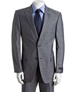 Tommy Hilfiger slate cotton linen Nathan two button suit with flat 