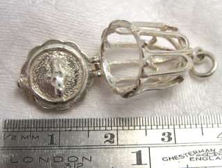   British Silver Charm Bird in Cage Opening Birdcage with Parrot  