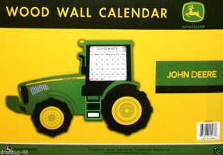 NEW John Deere Collection Perpetual Wood Wall Calendar  