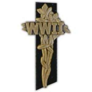  WWII Memorial Cross Pin 1 1/2 Arts, Crafts & Sewing