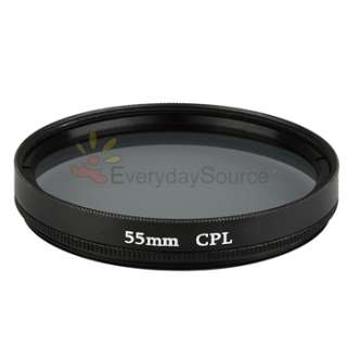 55mm 55 mm Filter Kit UV + CPL For Sony A200 A450 A300 Alpha Camera 