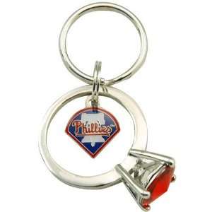  MLB Philadelphia Phillies Jumbo Bling Ring Keychain 