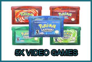 5X GBA Pokemon Version GameBoy Advance Video DS Game  