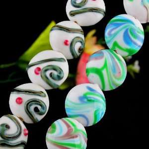  50 Pcs Lampwork Murano Handmade Glass Beads 17*7mm Arts 