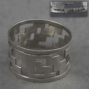 Napkin Ring by Mexican, Sterling Geometric Design