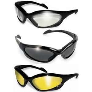  3 PAIR NEPTUNE FOAM PADDED MOTORCYCLE SAFETY GLASSES Clear 