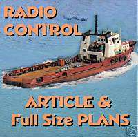 RADIO CONTROL MODEL BOAT PLAN TUG BOAT SEAFORTH ARTICLE & PLANS  