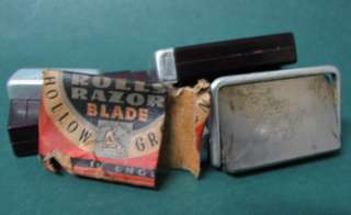   razor , Made in England, with stropping guard case and blade, in very