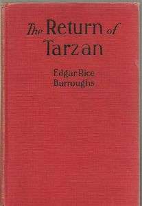 THE RETURN of TARZAN Edgar Rice Burroughs 1915 HC  