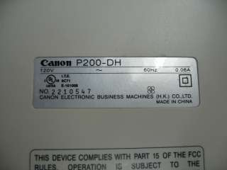 Canon P200 DH 12 Digit 2 Color Printing Calculator  