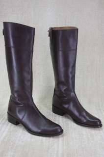   Como Sergio Coffee Brown Leather Tall Riding Boots size 7 NIB  