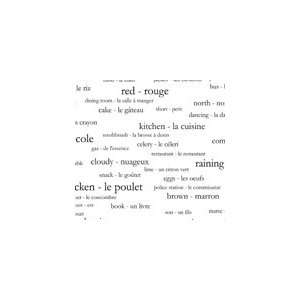  250 French Vocabulary Words Shower Curtain