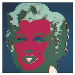  Marilyn, c.1967 (On Peacock Blue, Red Face) Giclee Poster Print 