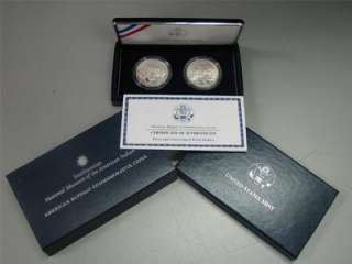 2001 American Buffalo Proof and Unc Silver Dollar Coins  