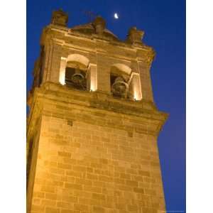  Belltower of San Cristo Church at Dusk with Moon, Cuzco 