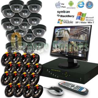 16CH H264 Surveillance Security CCTV DVR System Sony 1A  