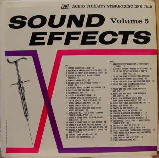 AUDIO FIDELITY sound effects volume 5 LP VG+ DFS 7016 Vinyl 1963 
