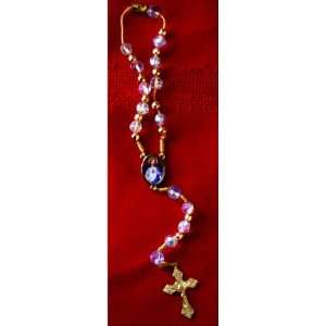  Crystal Sacred Heart Auto Decade Rosary