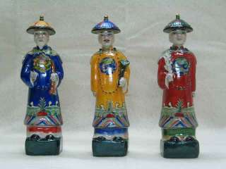 Set of 3 Chinese Colorful Porcelain Qing Dynasty Emperor CR12 04 