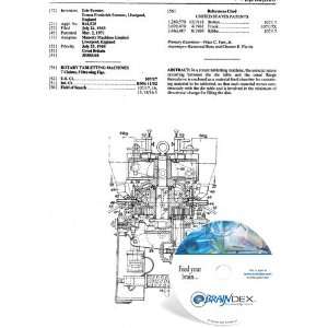    NEW Patent CD for ROTARY TABLETTING MACHINES 
