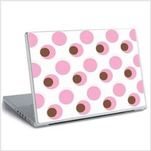  Pink and Brown Dots Laptop Skin Electronics