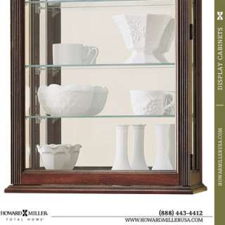 Howard Miller mounting wall curio Display small cherry Cabinet 